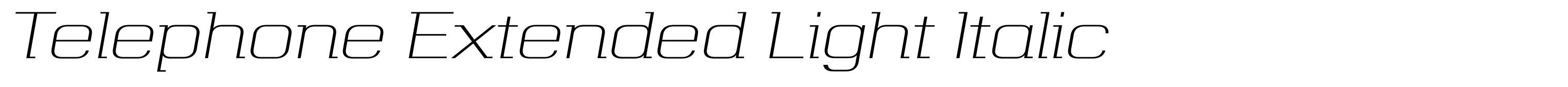 Telephone Extended Light Italic